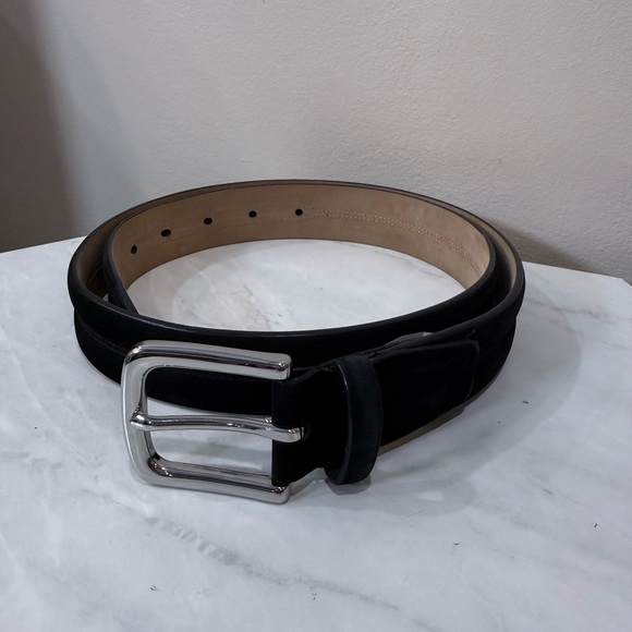 ?Cole Haan Sude Black Women’s Belt with Silver Buckle Size 34 EC?